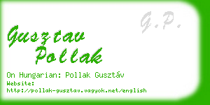 gusztav pollak business card