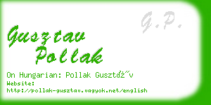 gusztav pollak business card